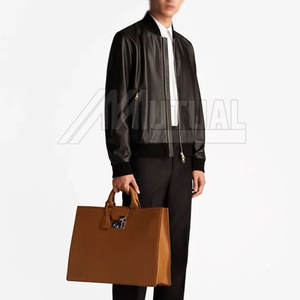 Precio al por mayor de tamaño personalizado chaqueta de cuero de uso al aire libre de los hombres de primera calidad chaqueta de cuero genuino hecho en Pakistán - Product Image 5