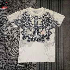 Sudadera Retro Americana de los 2000 para Hombre, Tejido Grueso de Algodón Peinado, Cuello Lavado, Estilo Vintage, Hip Hop, Gótico - Product Image 4