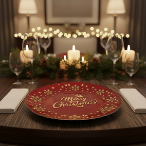 Assiette de présentation en <span class=keywords><strong>verre</strong></span> écologique avec logo personnalisé pour mariages, Noël, vaisselle et assiettes – Style moderne et luxueux (vente en gros) - Product Image 3