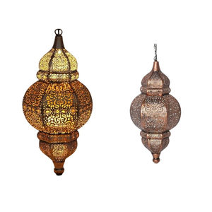 Handmade Vintage Moroccan Pendant Light <b>Antique</b> Copper Finish Metal Hanging Lantern Ceiling <b>Lamp</b> <b>Shade</b> For Home Decoration - Product Image 5