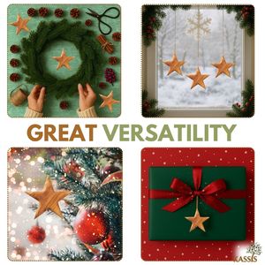 Adorno Navideño de Madera de Olivo Hecho a Mano, Estrella de 8 cm, Decoración para Árbol de Navidad, Venta al por Mayor desde Belén - Product Image 6