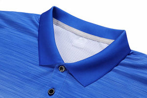 Alta calidad hombres Formal para camisetas sólido manga corta algodón/poliéster transpirable secado rápido venta al por mayor tela de punto - Product Image 5