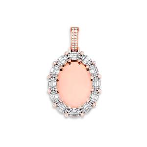 Colgante de diamante de moissanita de Plata de Ley 925 personalizado colgante de foto helado colgante con tachuelas de diamantes para hombres-mujeres - Product Image 1