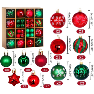 Set di 44 Ornamenti Natalizi in Cristallo di Alta Qualità, Personalizzabili con Stampa UV, Decorazioni per la Casa per Uso Tutto l'Anno, Confezionati in Scatola - Product Image 4