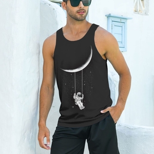 Sublimación All Over Printing Custom logo Men Tanktops para verano Plain Gym Guys Men's Tank Tops al por mayor Best Mens Tanktop - Product Image 4