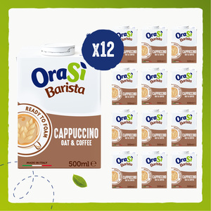 OraSi Barista Cappuccino Vegetale per Distributori, Bevanda Avena e Caffè 0,5 litri, 12 unità, Scadenza 360 giorni - Product Image 2