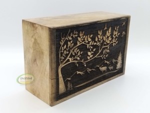 Suministros funerarios de calidad superior, urna de cremación para adultos, cenizas de árbol con diseño de ciervo, urna funeraria adecuada para el cementerio - Product Image 2