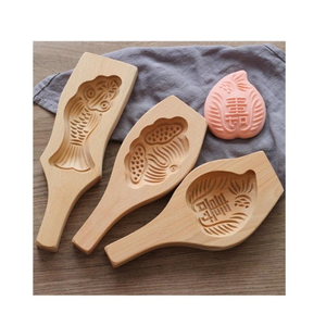 Mooncake de madera Molde hecho a mano Galleta Molde de chocolate con varios diseños - Product Image 4