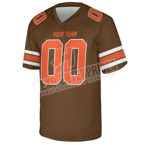 Fabricant personnalisé de maillots de football américain surdimensionné en maille tricotée col en V Crop Boxy Mesh maillot de football pour hommes - Product Image 4