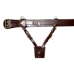 EBC's Ceremonial <b>Black</b> Genuine Leather Sam Browne <b>Belt</b> With Shoulder Straps and Quick Release Brass Buckle Custom Sizes Fits - Product Image 2