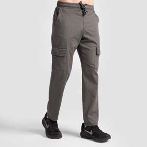 Pantalon cargo en velours côtelé 100% coton LiteFlex, tailles XL à 6XL, logo personnalisable, coupe droite, fermeture éclair, pantalon de jogging coloré (gris) - Product Image 1