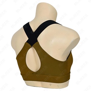 Soutien-gorge de sport pour femme, uni, torsadé, respirant, anti-vibration, tricoté sans couture, taille haute, extensible dans les quatre sens, écologique - Product Image 4