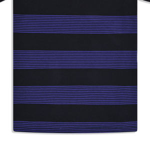 100% algodón de alta calidad respetuoso con el medio ambiente informal para hombre para Polo diseño de patrón sólido con estilo de piqué de rayas negras - Product Image 6