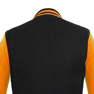 Chaqueta Universitaria Personalizada con Logotipo, Mangas de Cuero, Bordado, Chaqueta Universitaria de Béisbol para Hombre, Chaqueta Universitaria con Letras - Product Image 4