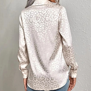 เสื้อสำนักงานผู้หญิงเสื้อฤดูร้อนผ้าฝ้ายออร์แกนิก100% เสื้อเชิ้ตลำลองเปิดลง3D แบบใหม่ - Product Image 4