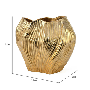 แจกันดอกไม้โลหะสไตล์อินเดียตกแต่งด้วยมือที่ดีที่สุดที่ทันสมัยผู้ถือดอกไม้ - Product Image 3