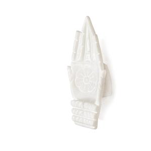 Proveedor indio Bandeja de mármol blanco en forma de mano Ideal para la decoración de la fiesta de Navidad Serveware festivo asequible de la India - Product Image 3