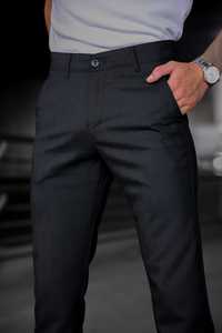 Pantalones elásticos ajustados de color azul marino para hombre, pantalones de oficina elegantes informales, cintura elástica con cordón, algodón recto, Hip Hop de talla grande - Product Image 5