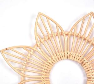 Vietrustic dernier miroir en osier bambou rotin miroir décor de salon - Product Image 6