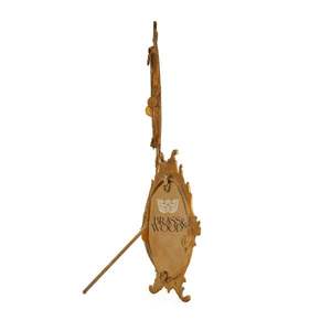 Antique copper decorative triple oval <b>frame</b> handmade brass artwork with floral <b>paintings</b> vintage style elegant home - Product Image 2