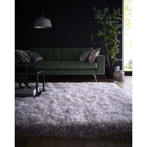 Ensemble de tapis shaggy gris argenté extravagants The Rugs 80x150 cm - Product Image 1