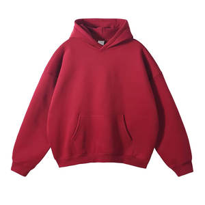 OEM invierno algodón hombres 400 Gsm Hoody venta al por mayor Color sólido personalizado Pr ivate etiqueta para la marca de calidad Algodón polar pulóver Sudadera con capucha - Product Image 3