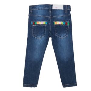 Pantalon en jean pour filles - Bleu foncé - Product Image 3