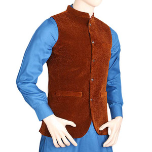 เสื้อกั๊กกำมะหยี่ผู้ชาย Chase Value สีน้ำตาล ไซส์ 34 - Product Image 1