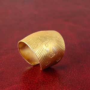 New Arrival Silver Eye Tribal Elephant Boho Brass <b>Rings</b> Women 18k Gold Plated Ethnic Animal Wide Band Statement <b>Ring</b> Third Party - Product Image 3