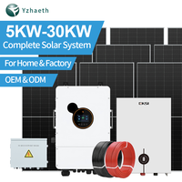 Kit de système d'énergie solaire hors réseau 48V 5KW 10KW 12KW 20KW, système d'énergie solaire hybride monophasé triphasé pour la maison