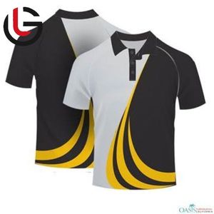 เสื้อโปโลผ้าฝ้ายสแปนเด็กซ์สำหรับผู้ชายเสื้อคอตตอน100% เป็นมิตรกับสิ่งแวดล้อมเสื้อถักพิมพ์ซับลิเมชันตามสั่ง - Product Image 6