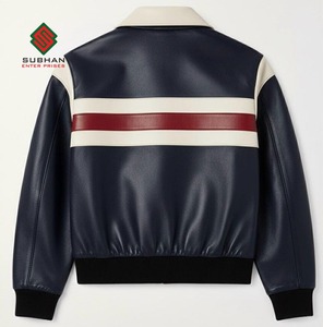 Blouson aviateur en cuir de mouton coloré fait main pour homme |   Manteau d'aviateur pour homme |   Vêtements d'extérieur classiques pour l'hiver |   Cadeau pour lui - Product Image 2