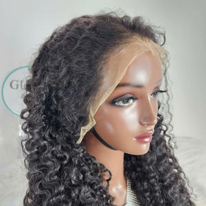 Perruques de cheveux humains vierges birmans vietnamiens bouclés avec dentelle frontale doublement dessinée dans le style birman - Product Image 4