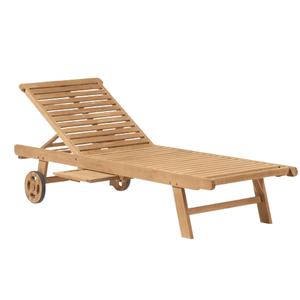 Seaside Serenity Lounger Chair Folding Sun Loungers For Beach and Pool Wooden Furniture From Indonesia - Product Image 1