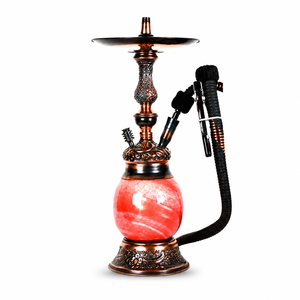 Chicha Farida de luxe en marbre laqué, modèle mini droit, pour fumer la chicha - Product Image 1