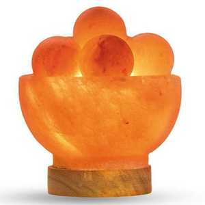 2025 nuevo diseño hecho a mano ecológico sal del Himalaya cuencos lámpara tallada a mano artesanías naturales para la venta - Product Image 3