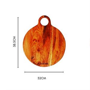 Bois d'acacia moderne 14 pouces x 12 pouces planche à découper de service personnalisé en gros blanc et brun blocs à découper - Product Image 3