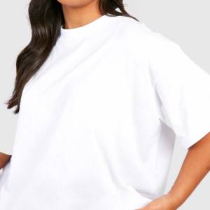 Personalizado gota hombro transpirable mujeres Streetwear vestido liso señoras camisetas largas sueltas de gran tamaño camisetas 100% algodón para niñas - Product Image 4