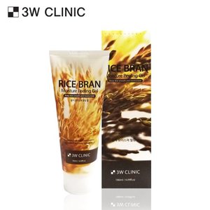 Gel Exfoliante e Hidratante de Salvado de Arroz 3W Clinic 180ml, Crema Limpiadora Facial para el Cuidado de la Piel - Product Image 1