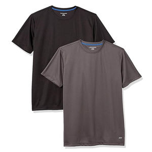 Polo à manches courtes pour homme, 100 % polyester, motif uni, tissu tricoté, 220 grammes, logo sur le devant - Product Image 1