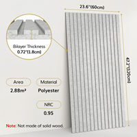 Les panneaux acoustiques en fibre de polyester de forme Akupanel gris modernes sont utilisés pour la décoration intérieure et l'absorption acoustique