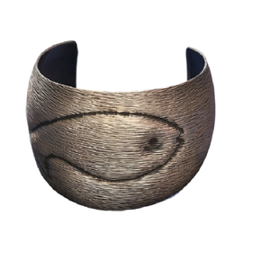 2002 poli cuivre manchette lituanie artisan été bijoux de mode pour les femmes oxydé patine finition mate cuivre manchette bracelet - Product Image 2