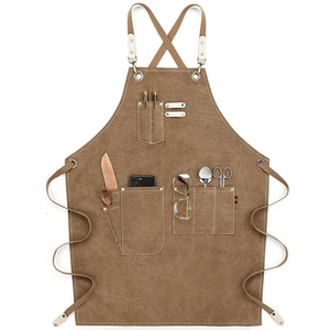 Tablier en toile de coton réglable de haute qualité bretelles croisées élégantes pour fleuriste jardin Restaurant Bar uniformes - Product Image 2