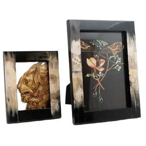 Marco de Fotos Hecho a Mano con Cuerno de Vaca Ecológico, Álbum Creativo y Duradero, Decoración para el Hogar con Impresión y Corte - Product Image 1