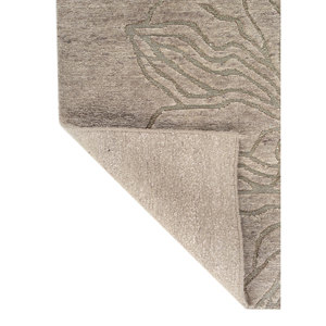 Alfombra de Lana Anudada a Mano en Verde Azalea, con Patrón Floral y Abstracto, Estilo Clásico para Sala de Estar y Entrada, Nueva Aiwz-1002 - Product Image 5