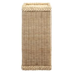 Socle rectangulaire et rond en osier tressé de style grec antique classique - Product Image 3