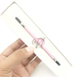 Ensemble professionnel de manucure et de pédicure en acier inoxydable solide Logo personnalisé poussoirs à ongles à cuticules enduits de rose outil de beauté personnalisé - Product Image 5