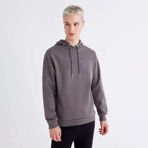 Venta al por mayor 100% algodón pulóver sudaderas con capucha para hombres logotipo personalizado bordado polar invierno desgaste serigrafía liso teñido con capucha - Product Image 3