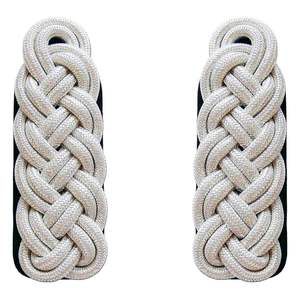 Hombrera de Uniforme con Trama de Trébol de Cuatro Hojas en Color Blanco y Dorado - Product Image 3