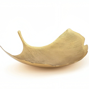 จานเสิร์ฟใบโป๊ะโลหะและทองที่ขายดีที่สุดมีคุณภาพพิเศษ - Product Image 1